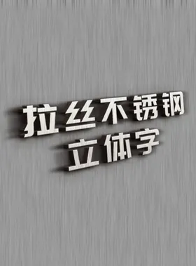 拉丝不锈钢LOGO样机