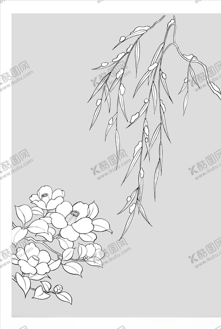 编号：66798009102111554467【酷图网】源文件下载-线描花朵