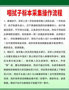 咽拭字标本采集操作流程