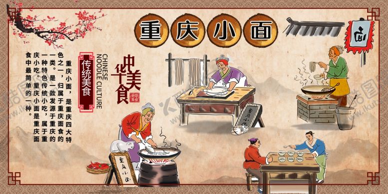 编号：98790610270403122699【酷图网】源文件下载-重庆小面传统美食