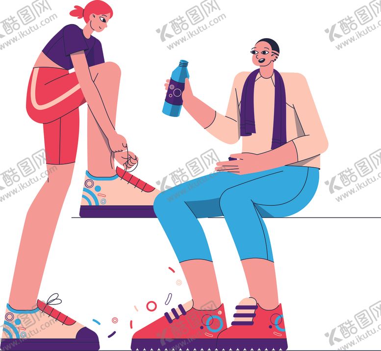 编号：19867502141519258681【酷图网】源文件下载-人物运动插画