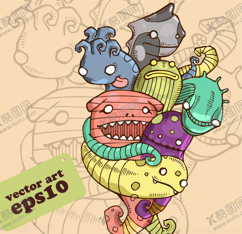 编号：24721009131519297970【酷图网】源文件下载-卡通怪兽