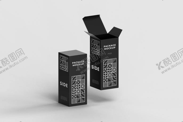 编号：06813409140028126095【酷图网】源文件下载-创意产品暗盒黑色包装样机
