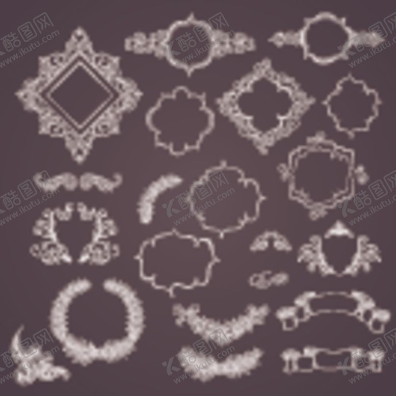 编号：91393810111341556966【酷图网】源文件下载-手绘边框设计矢量EPS素材.