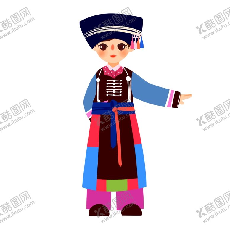 编号：10458501271259369365【酷图网】源文件下载-民族人物手绘
