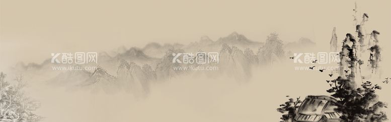 编号：57639410022103080932【酷图网】源文件下载-中国风山水画背景