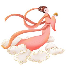 中秋佳节人物嫦娥插画卡通素材