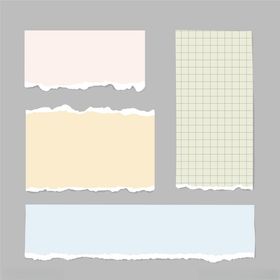 复古撕边纸张素材