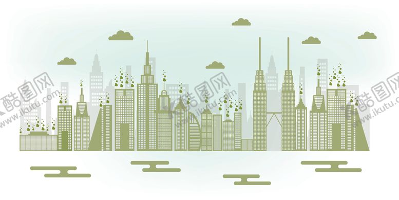 编号：55974410081007534661【酷图网】源文件下载-城市剪纸插画