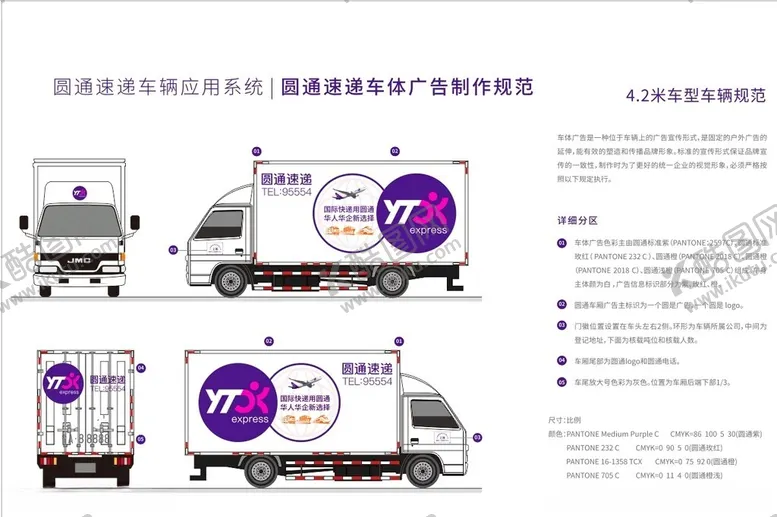 编号：87694301191415339199【酷图网】源文件下载-圆通4米2车身广告