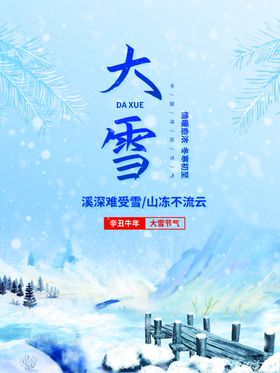大雪冬至节气柿子冬天背景展架