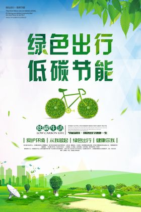 简约节能低碳文明出行公益宣传