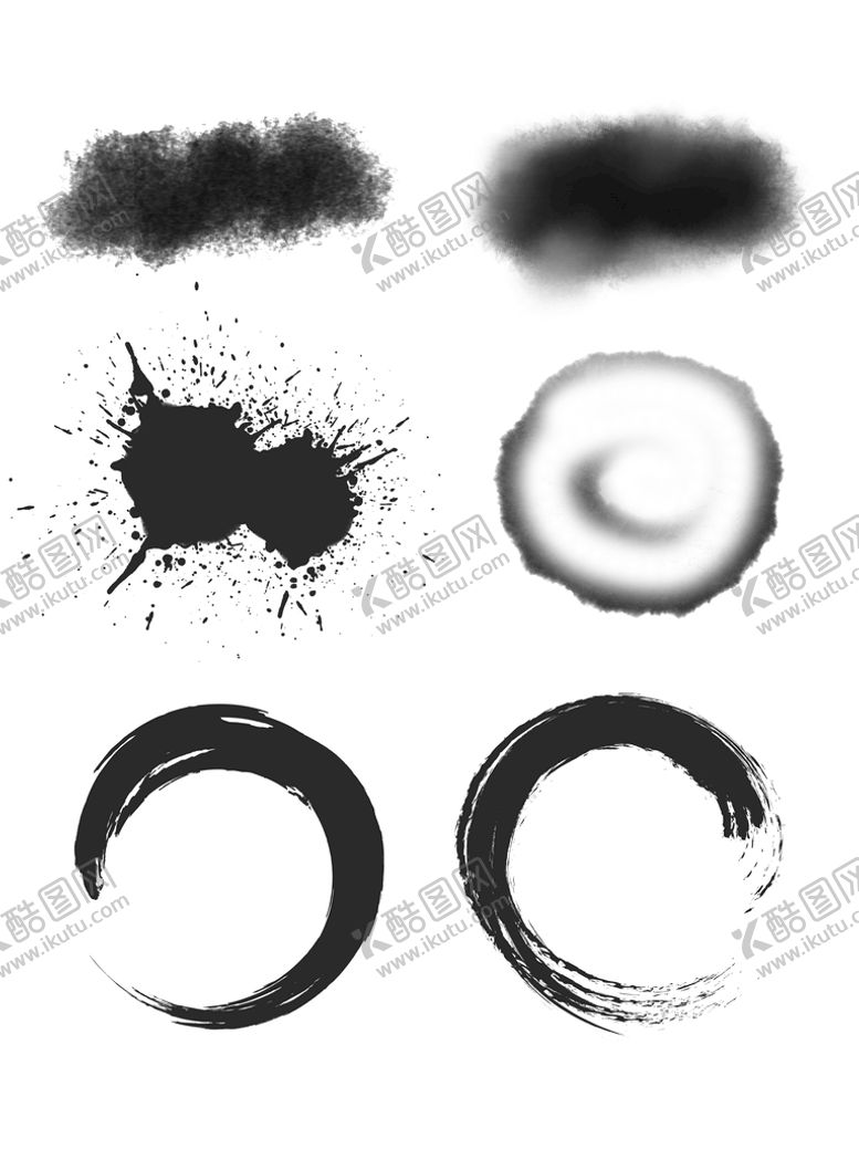 编号：21534609191045502341【酷图网】源文件下载-水墨素材 毛笔画素材 墨迹素材