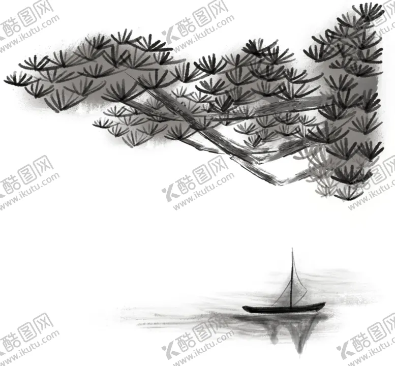 编号：88678607021812572459【酷图网】源文件下载-水墨中国风迎客松