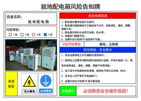 就地配电箱风险告知牌