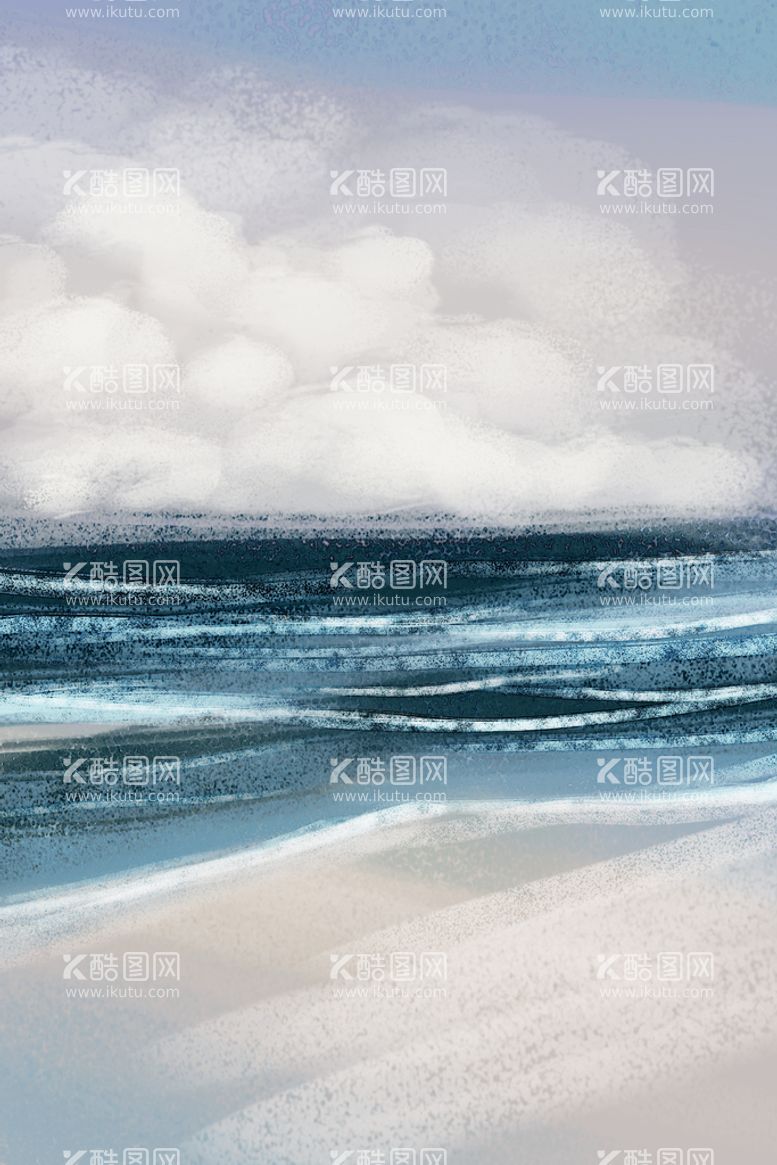 编号：54671209260640036432【酷图网】源文件下载-大海插画油画装饰画