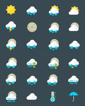 原创天气UI图标设计