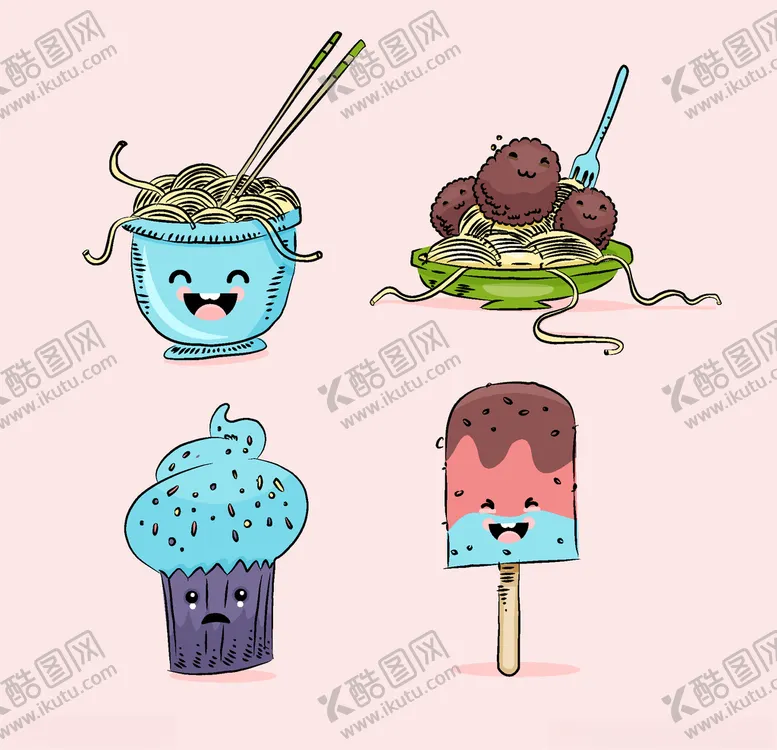 编号：11262506300942124037【酷图网】源文件下载-可爱食物