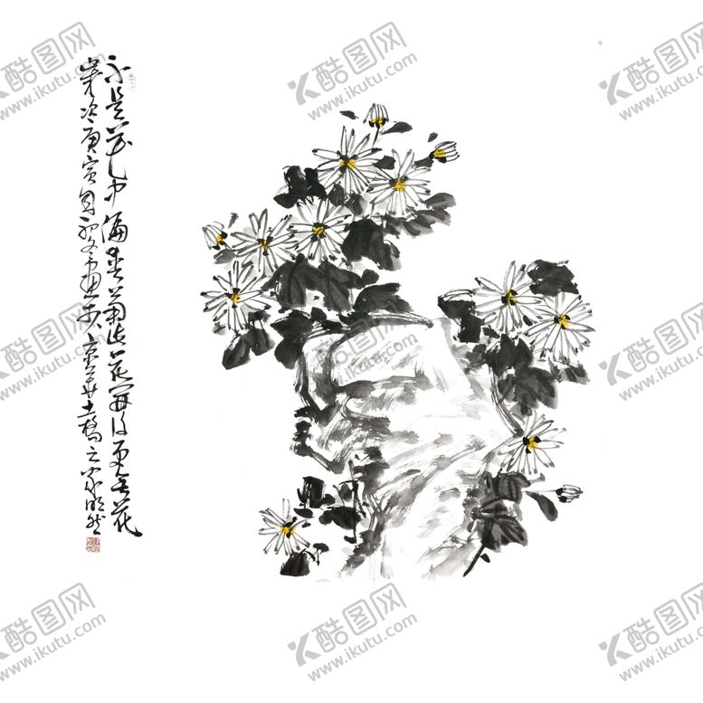 编号：47305610181208135486【酷图网】源文件下载-国画菊花