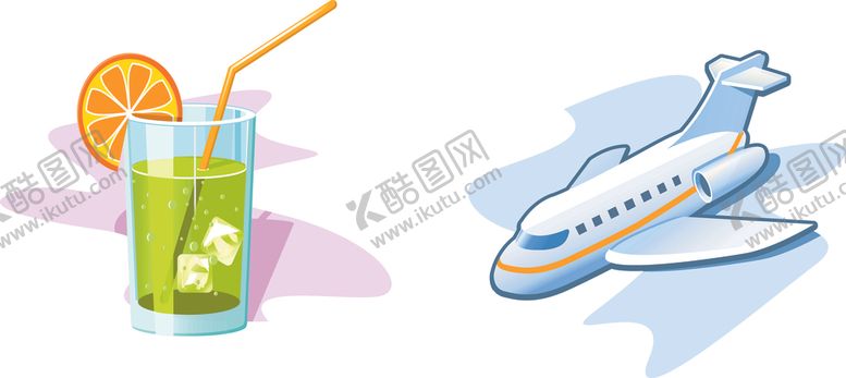 编号：44317510020524585276【酷图网】源文件下载-交通工具飞机和饮料