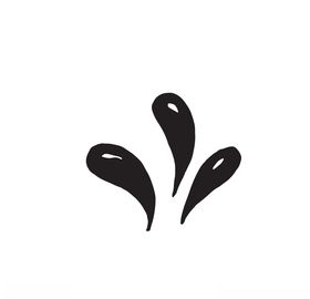 黑白涂鸦植物绘画美术枝叶手绘图案