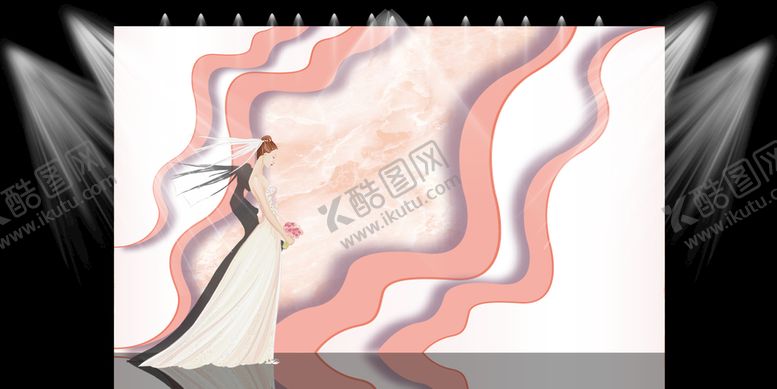 编号：83692409291715195487【酷图网】源文件下载-粉色婚礼背景