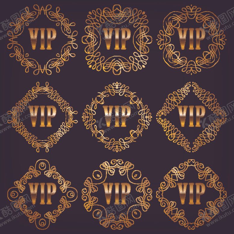 编号：23355909101115141427【酷图网】源文件下载-VIP徽标合集