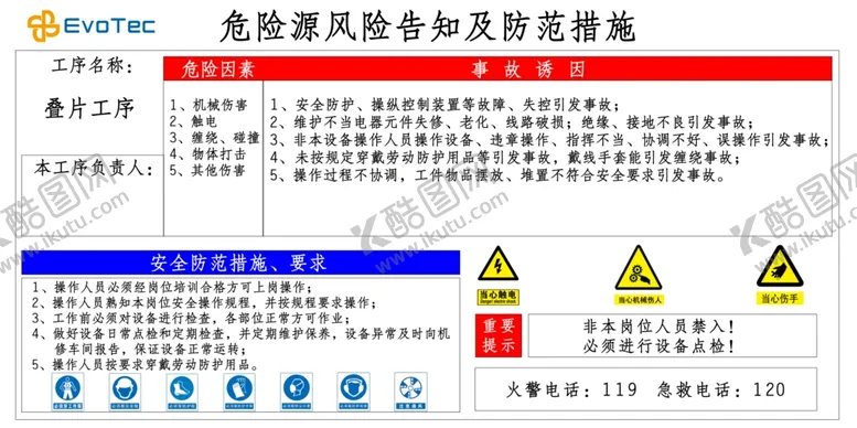 编号：49716407011316405496【酷图网】源文件下载-危险源风险告知及防范措施