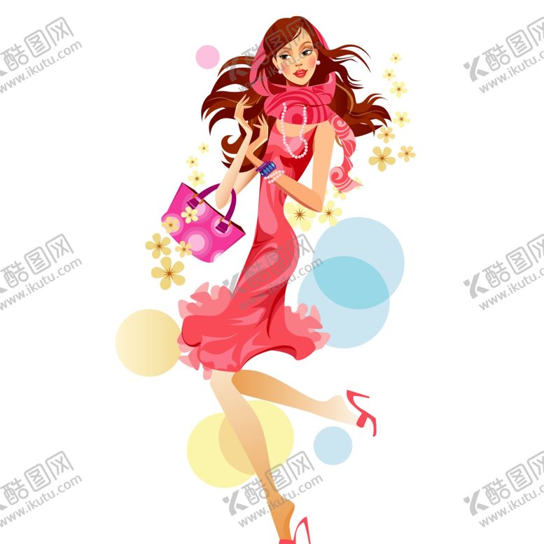 编号：31513109211317458491【酷图网】源文件下载-卡通手绘女性购物