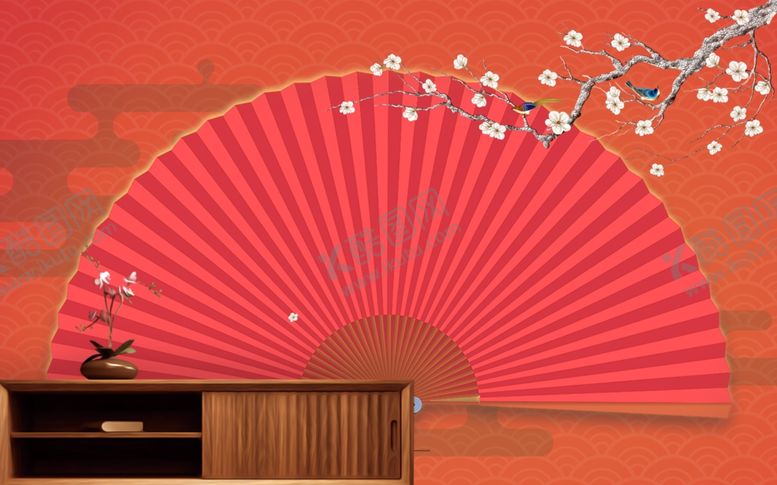 编号：13277710010945288031【酷图网】源文件下载-工笔花鸟背景墙装饰画