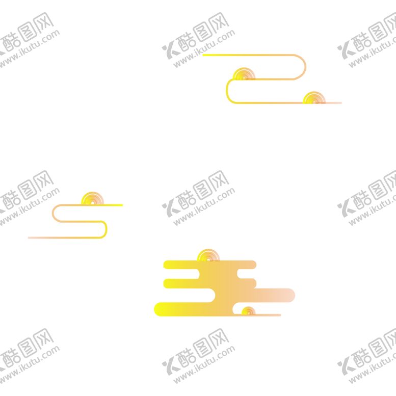 编号：17476703261607368668【酷图网】源文件下载-中国风金色祥云PNG免扣素材