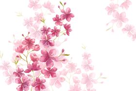 手绘花草背景图片