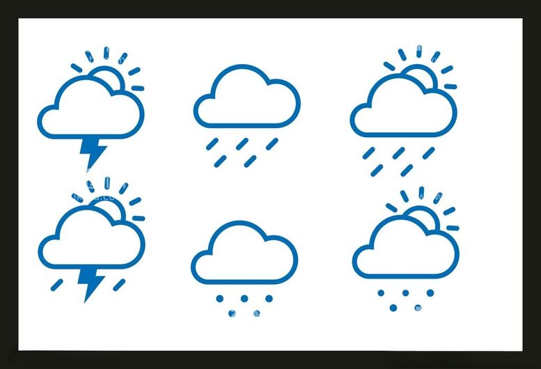 编号：65979602210000001378【酷图网】源文件下载-天气标识图标