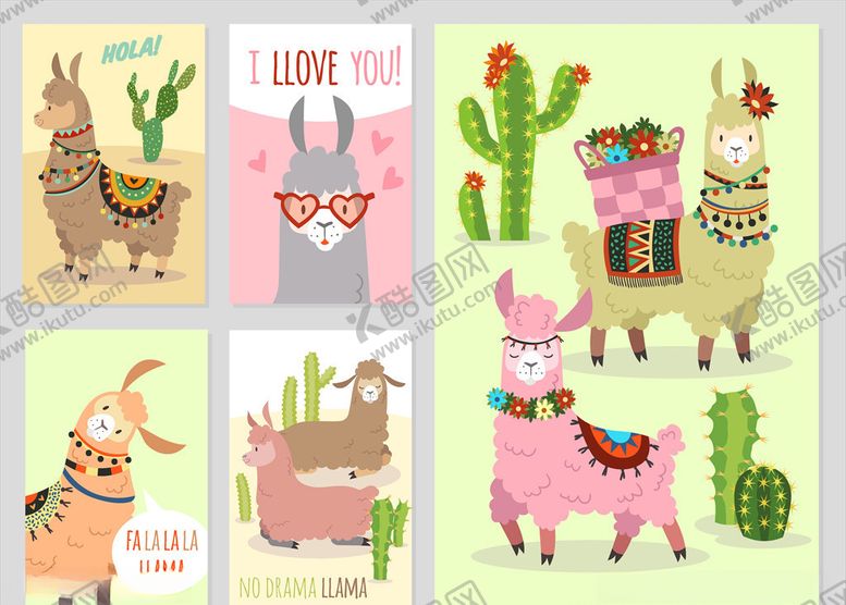 编号：94153311010523445358【酷图网】源文件下载-卡通羊驼