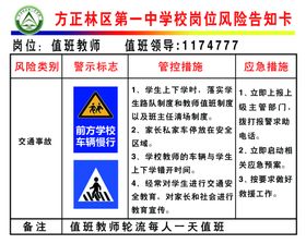 学校岗位告之卡