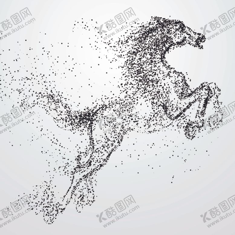 编号：83121303311707001506【酷图网】源文件下载-粒子笔刷骏马