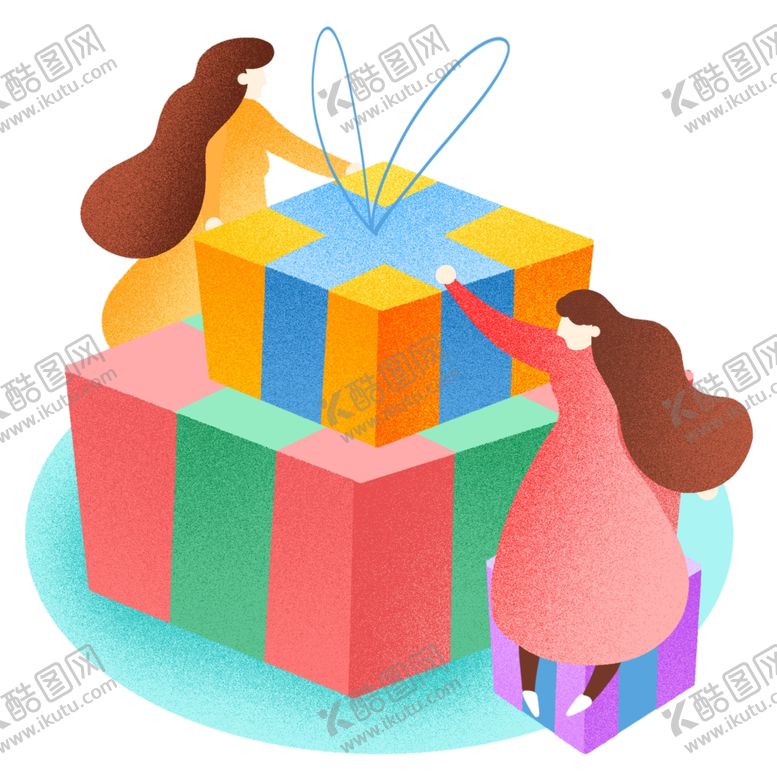 编号：58537804201333062433【酷图网】源文件下载-创意立体礼物盒插图