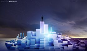 创意大气科技感光线网络数据