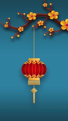 中国风灯笼新年边框