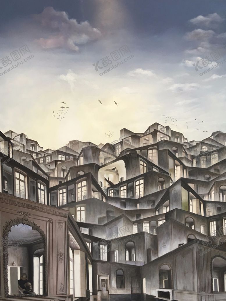 编号：42572409131254539099【酷图网】源文件下载-现代抽象油画复古怀旧工装