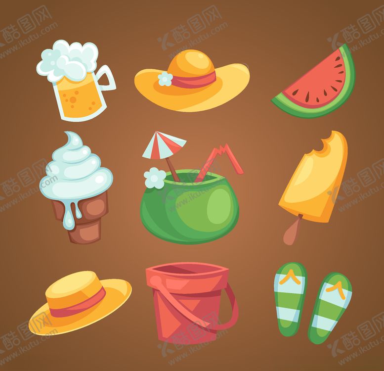 编号：59266710091219433079【酷图网】源文件下载-夏日元素