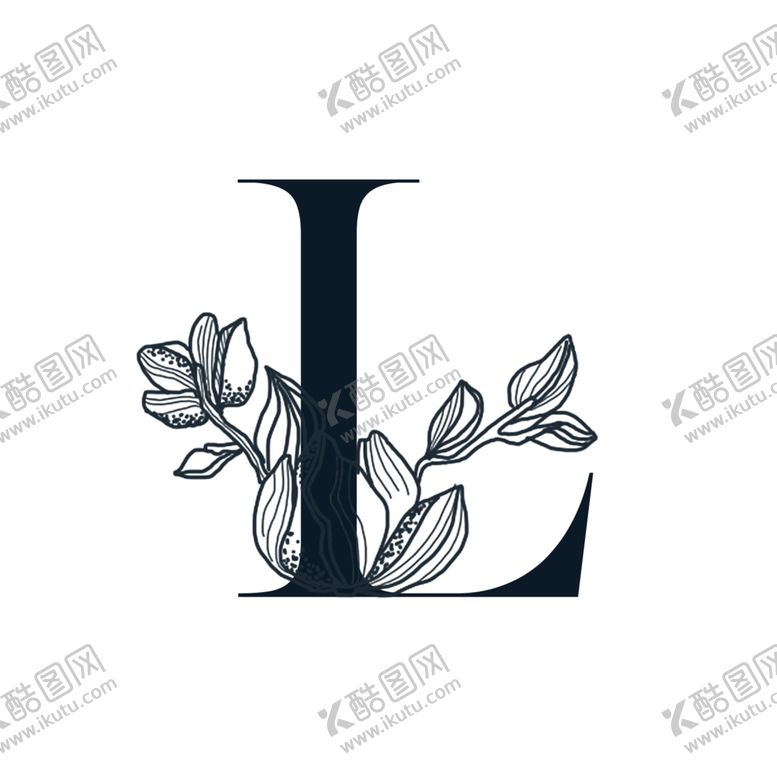 编号：88981710170200187022【酷图网】源文件下载-花叶英文字母设计