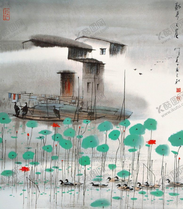 编号：83187509260546582223【酷图网】源文件下载-中式山水风景画