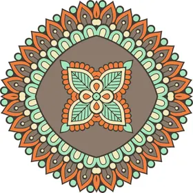 彩色复古花纹典杂透明底png
