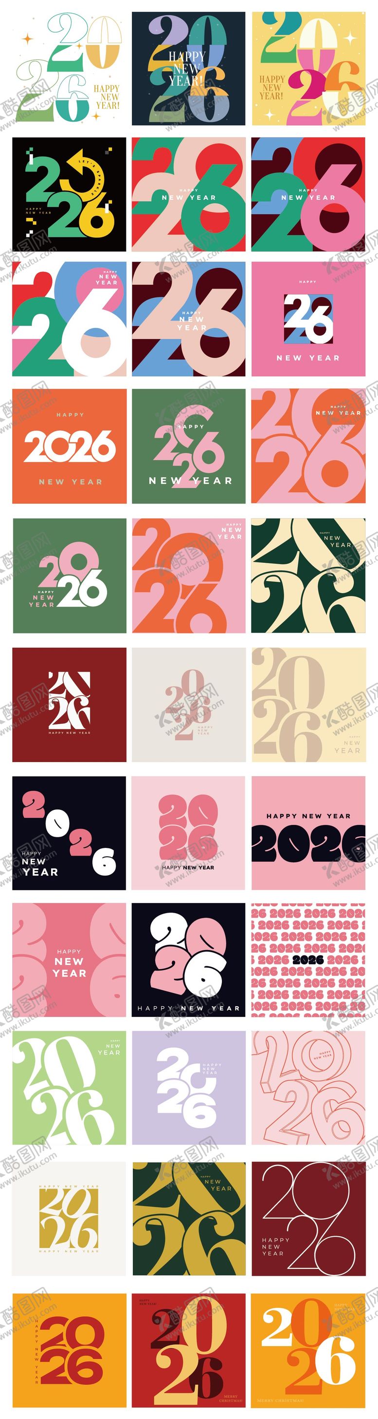 编号：56217401241304147847【酷图网】源文件下载-2026标题数字合集设计