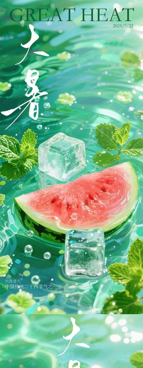 大暑节气系列海报