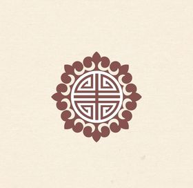 圆形花纹图案理边图标