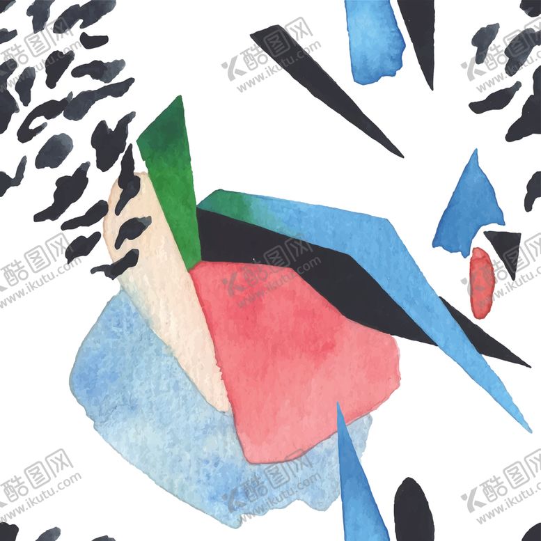 编号：82584110260604294039【酷图网】源文件下载-抽象水彩涂鸦装饰画