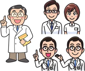 医生护士卡通人物素材卡通卡通