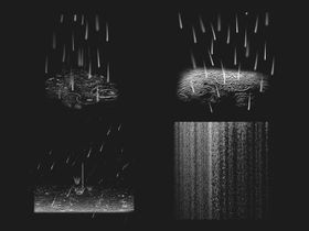 编号：96452309240900537321【酷图网】源文件下载-卡通下雨的乡村小镇